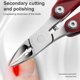 thumbnail image 3 of Seitruly Nail Art Nipper Acero inoxidable Uña Belleza Pedicura Cuidado Anti-salpicaduras DIY Profesional Nariz doblada Alicates Rojo Type3 NO3 Seitruly CE002942-01, 3 of 6