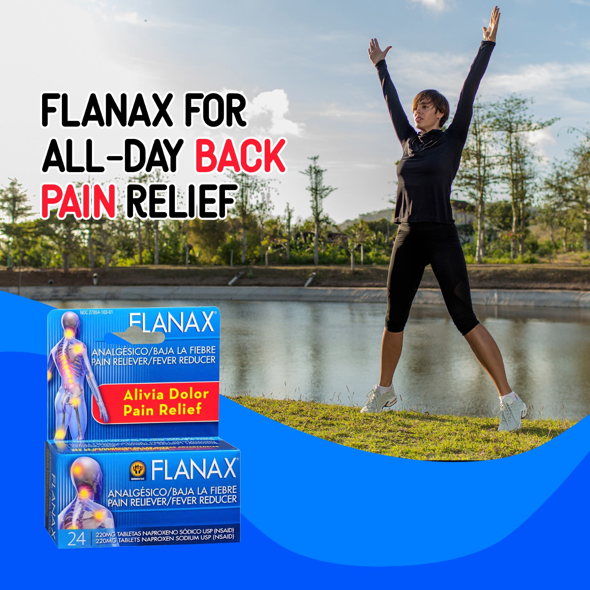 Flanax Pain Reliever/Fever Reducer Tablets, 24 Tablets