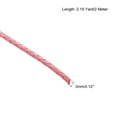 thumbnail image 2 of Uxcell 2.19 Yards 3mm Dia Leather Cord Braided String for DIY Crafts, Dark Pink 1Pack, 2 of 6