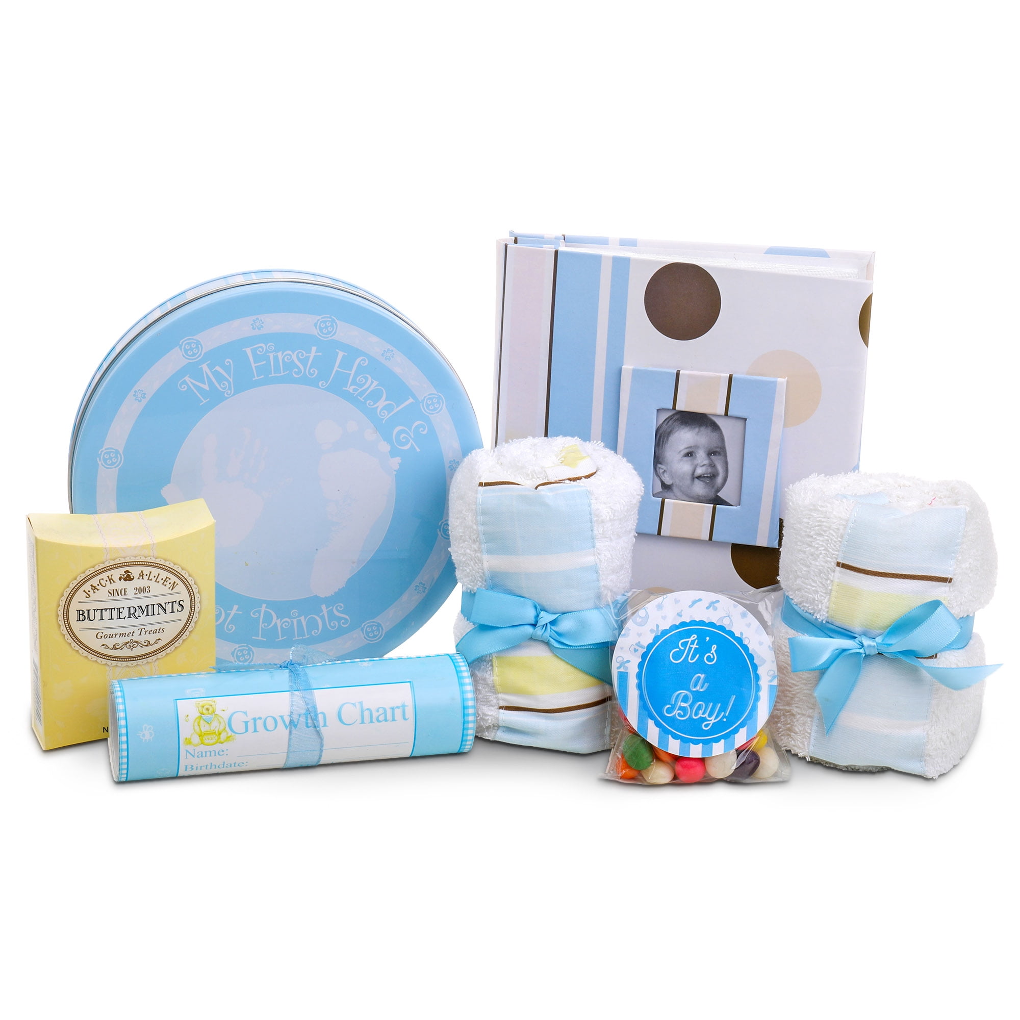Alder Creek Gift Baskets Welcome to the World Boy Basket (7 Items)