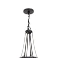 thumbnail image 3 of Lima 22 Inch Chandelier w 4 Light Bulbs, Black Metal Cage Design, 3 of 7