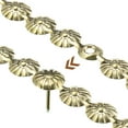 thumbnail image 4 of Uxcell 5Pack 1Meter Flower Upholstery Tacks Strips Trim Sofa Decorative Nails, Gold, 4 of 5