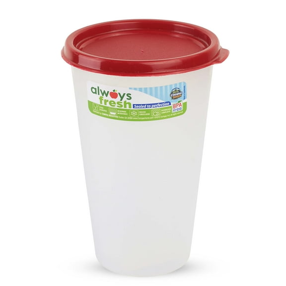 Compac Home BPA-Free Plastic Tumbler with Lid, 14oz, Red Chef Food Storage Portion Control Container