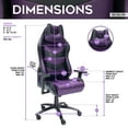 thumbnail image 4 of Techni Sport TS-61 Ergonomic High Back Racer Style Video Gaming Chair with Memory Foam Seat, Purple, 4 of 15