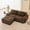 Brown + Corduroy + 2 Seat-1, variant on 80.3" Modern L-Shaped Modular Sectional Sofa, 2-Seater Couch with Deep Seat for Living Room, 1 Ottoman, Beige