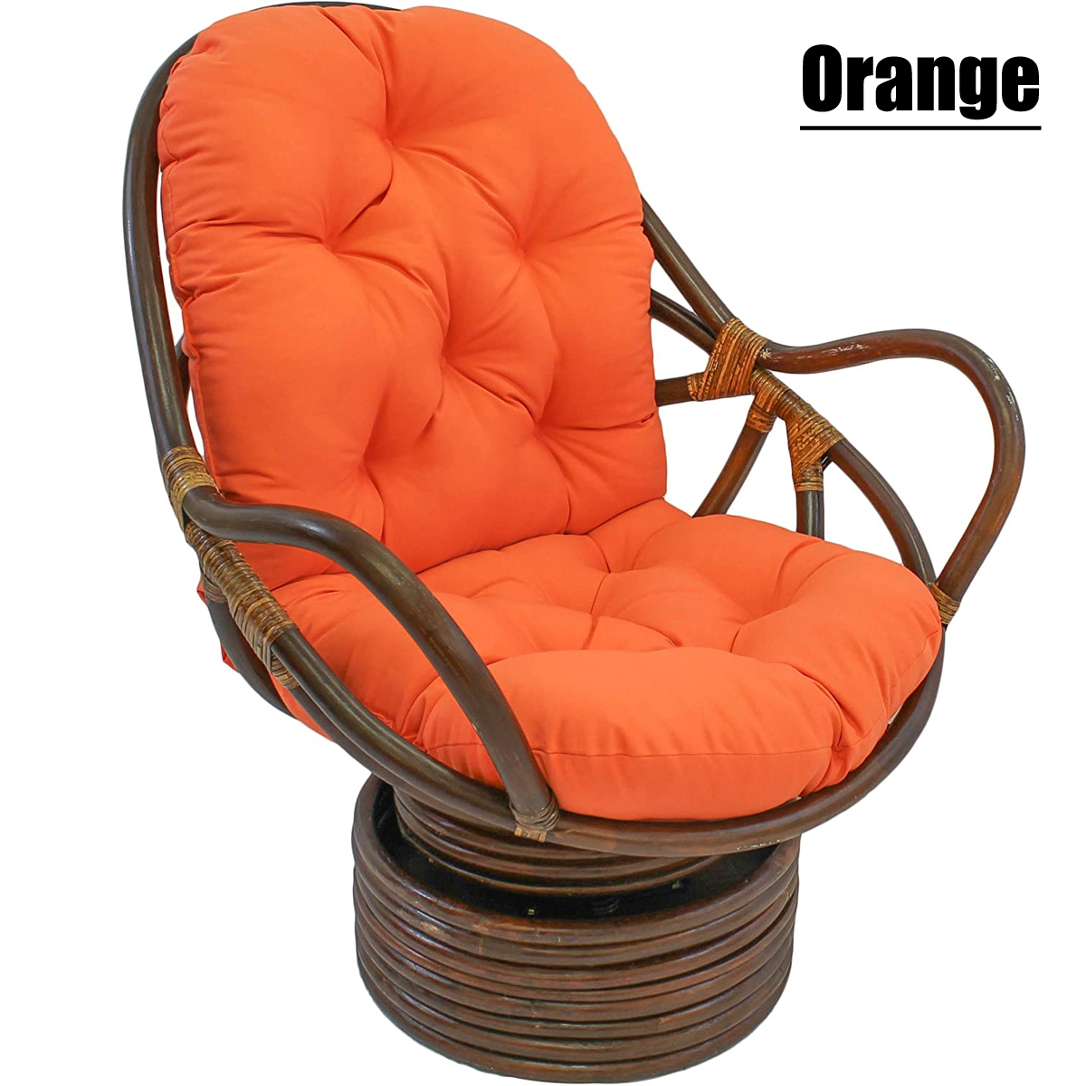 rattan swivel rocker cushion