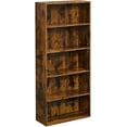 thumbnail image 5 of VASAGLE Bookshelf, 5-Tier Open Bookcase with Adjustable Storage Shelves, Floor Standing Unit, Rustic Brown, 5 of 10