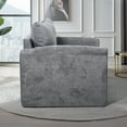 thumbnail image 7 of Chenille Oversized Armchair-Modern Accent Chair & Single Sofa Lounge, 34'' Wide, Comfortable Seating for Living Room & Bedroom, Grey, 7 of 7