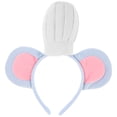 thumbnail image 1 of FELTECHELECTR Diadema con orejas de ratón gris y gorro de chef blanco, ideal como disfraz de ratón para fiestas de cumpleaños, ideal para niños y niñas., 1 of 6