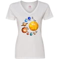 thumbnail image 3 of Inktastic Sun and Planets- Yes, and Pluto Women's V-Neck T-Shirt, 3 of 5