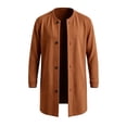 thumbnail image 6 of Miqool Men's Trench Coat Pea Coat Winter Business Long Jacket Overcoat with Pockets Knit Outerwear Long Sleeve S-3XL, 6 of 8