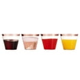 thumbnail image 5 of 100 Rose Gold Plastic Cups 9 Oz Clear Plastic Cups Old Fashioned Tumblers Rose Gold Rimmed Cups Fancy Disposable Wedding Cups Elegant Party Cups with Rose Gold Rim, 5 of 7