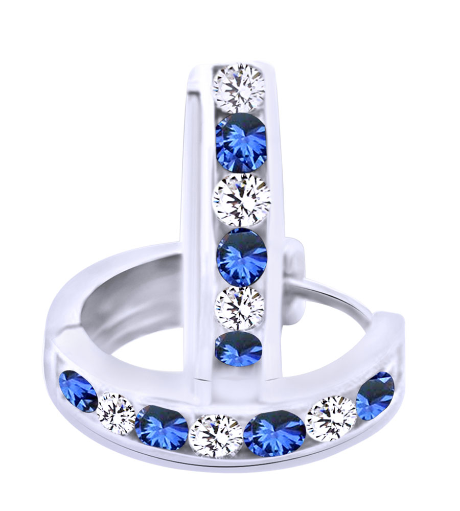sapphire hoop earrings
