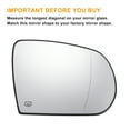 thumbnail image 3 of Unique Bargains 1 Pcs Reemplazo de vidrio del espejo retrovisor derecho calefaccionado blanco con ajuste trasero para Jeep Cherokee, 3 of 6