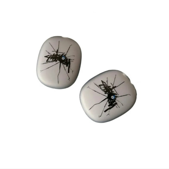 New Semi-Transparent Black Case for AirPods Max, Stussy Inspired Matte Soft Shell