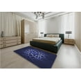 thumbnail image 4 of Ahgly Company Indoor Square Patterned Night Blue Area Rugs, 6' Square, 4 of 6
