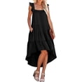 thumbnail image 1 of Vestido para mujer sin mangas con tiras y volantes en capas con lazo para playa suelta vestido largo de verano Nituyy GL715-FF94856A3, 1 of 6