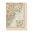 thumbnail image 4 of Historic Map - North Island New Zealand - Bartholomew 1892 - 23 x 30.36 - Vintage Wall Art, 4 of 5
