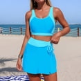 thumbnail image 6 of Wdgfv Women's Tankini Swimsuits Tummy Control Two Piece Bathing Suit Modest Swim Skirt Color Block Swim Suits 2026, 6 of 7