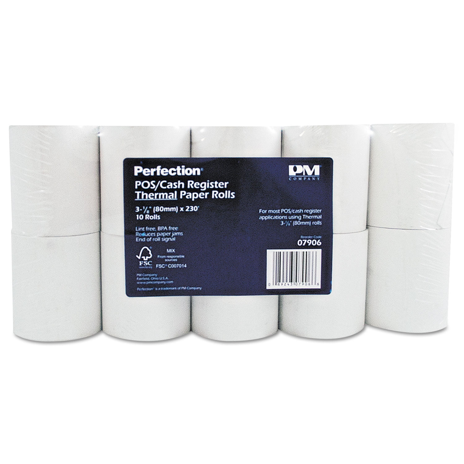 Iconex Direct Thermal Printing Thermal Paper Rolls 3.13 x 230 ft White