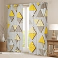thumbnail image 2 of Homewish Chic Stereoscopic Triangle Blackout Curtains Set of 2 (52x84 Each), Aesthetic Abstract Window Curtains, Modern Fashion Minimalism Curtains and Drapes, Window Curtains Home Decor, 2 of 6