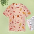 thumbnail image 4 of Autumn Harvest Maple Leaves Thanksgiving Women's T-Shirt Short Sleeve T Shirts Tops Tee Ladies Loose T, 4 of 6