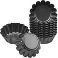 thumbnail image 4 of Carbon Steel Mini Tart pans, Egg Molds, Cupcake & Cheesecake Forms, Non-stick, Reusable Baking Tools., 4 of 8