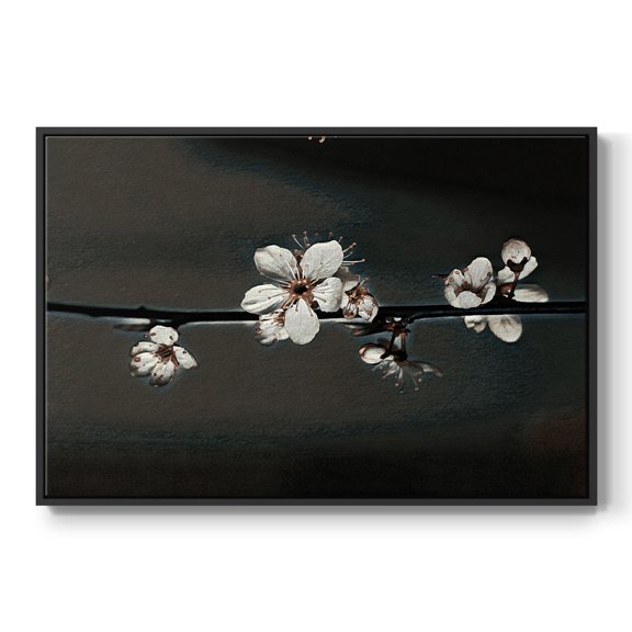 Vintage Botanical Print-XXXVIII By Wexford Home Framed in Black Wood Gallery Wrapped Canvas 17 in. x 25 in.