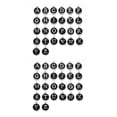thumbnail image 3 of ZLight 26 Pcs Breloques Initiales Bijoux Pendentif Suspendu Fait Main Double Face Plat Rond Alliage Boucles d'Oreilles Noir 2Ensemble, 3 of 6