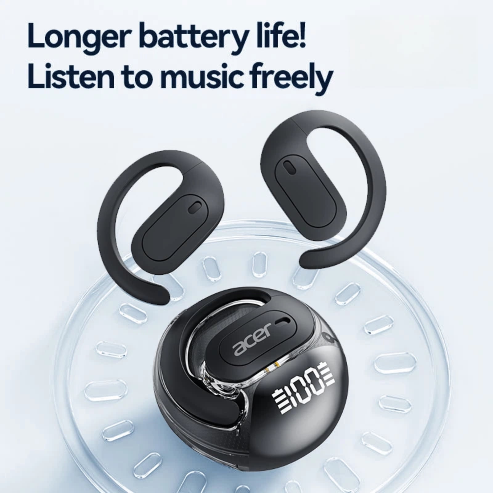 CHENRUIDA Wireless Earbuds Bluetooth Headphone Sport, Bluetooth 5.4 Earbud, Noise Cancelling Mic, IP7 Waterproof Headset For Workout/Running（Black）