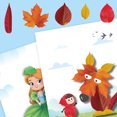 thumbnail image 3 of A Diy Leaf Art Craft Kit For Kids Thanksgiving Fall Activity Set With Real Leaves Stickers Glue Decorative Supplies For Home Classroom Party, 3 of 3