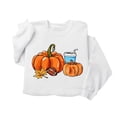 thumbnail image 5 of Halloween Crewneck Sweatshirt Women Halloween Printed Round Neck Loose Long Sleeve Pullover Tops Happy Fall Yall Sweatshirt Women and Plus Size French Terry Long Sleeve Shirt, 5 of 6