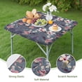 thumbnail image 4 of Pioneer Flower Floral Print Pattern Square Fitted Tablecloth with Elastic Edge,Square Table Cover,Washable Elastic Table Cover for Home Kitchen Party Decor 34"x34", 4 of 6