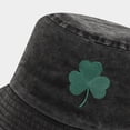 thumbnail image 5 of DJN Men's St. Patrick's Day Shamrock Embroidered Fisherman Hat Polyester Outdoor Sport Sun Hat Black One Size, 5 of 5