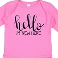 thumbnail image 3 of Inktastic Hello, I'm New Here- Hand Drawn Type Boys or Girls Long Sleeve Baby Bodysuit, 3 of 4