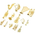 thumbnail image 4 of Miangastore 14pcs Mini Acrylic Musical Instrument Model Tiny Instruments Set Christmas Tree DIY Instrument Ornament Party Favor, 4 of 8