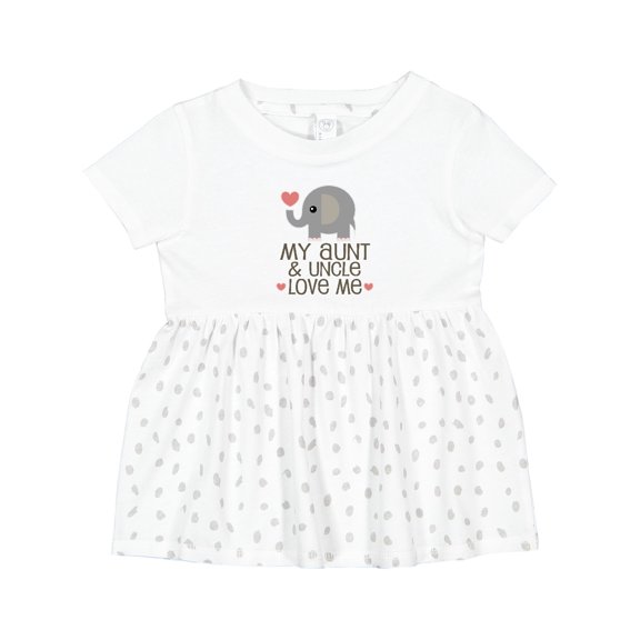 Inktastic Aunt and Uncle Love Me Nephew Girls Baby Dress