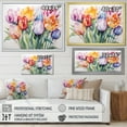 thumbnail image 4 of Designart "Colorful Tulip Array" Tulips Floater Framed Canvas Prints, 4 of 5