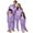 Purple, variant on Satin Family Christmas Pajamas - Christmas Pajamas Long Sleeve Button Down 2 Pcs Sleepwear for Couples Men Women