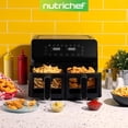 thumbnail image 7 of 4.4QT Dual Basket Air Fryer - Customized Digital Display Electric Oil Free Cooker with Transparent Window (Black), 7 of 7