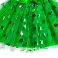 thumbnail image 4 of Bibifish Womens Tutu Skirts St Patricks Day Green Printed Mesh Tulle Skirt Elastic Waist Flowy Puffy Party Performance Mini Skirts, 4 of 5