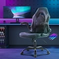 thumbnail image 4 of EDX Ergonomic Gaming Chair with PU Leather, Adjustable Swivel Computer & Office Desk Chair with Flip-Up Armrests, Gray, 4 of 8