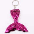 thumbnail image 2 of Himition 6 Pcs Fish Tail Key Chain Colorful Sequins Bag Hanging Pendant Portable Fashion Keyring Key Holder Women Handbag Charms, 2 of 6