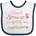 thumbnail image 3 of Inktastic Future Cheerleader Girls Cute Girls Baby Bib, 3 of 4