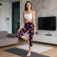 thumbnail image 3 of HELLHERO Lip Printed Capri Leggings for Women High Waisted Yoga Pants Athletic Yoga Leggings for Sports Gym, L, 3 of 7