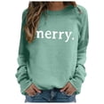 thumbnail image 4 of WEAIXIMIUNG Sweat-Shirt pour Enseignant Grande Taille Manches Longues Col Rond Imprimé de Noël Léger Hoodie, 4 of 5