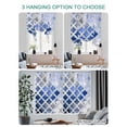 thumbnail image 4 of Blue Morocco Tie Up Curtains for Windows 54 Inch Length Balloon Curtains Kitchen Adjustable Balloon Window Shade Vintage Graffiti Paint Art Boho Dappled Tie Up Valance Bathroom Curtain Window 42"x54", 4 of 6