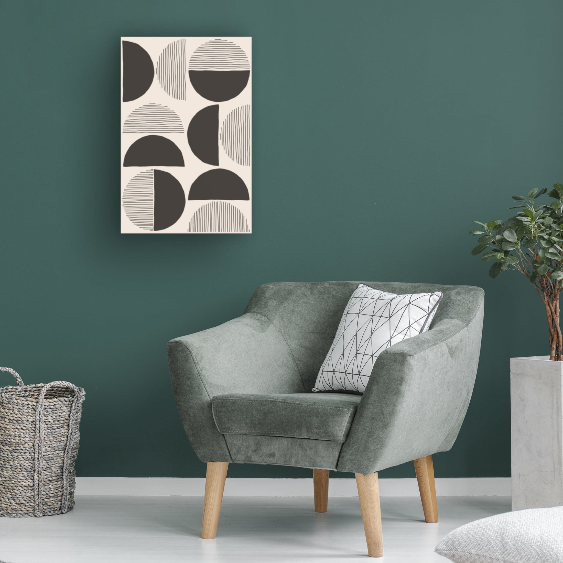 Trademark Fine Art jay stanley Circles and Lines 3 Canvas Wall Art