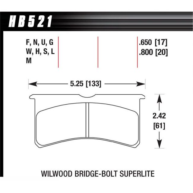 Hawk Brake HB521M.800 SL Bridge Bolt, Black