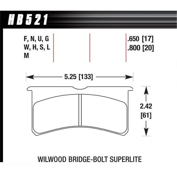 Hawk Brake HB521M.800 SL Bridge Bolt, Black